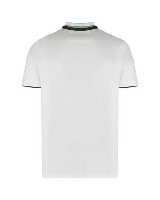 Boss White Elegant And Versatile Cotton Polo for men