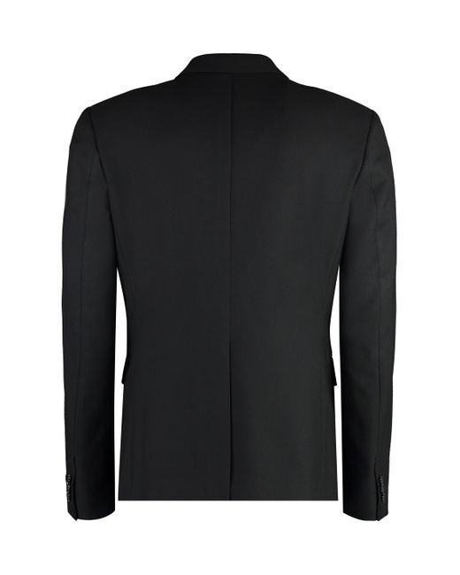 Blazer doppiopetto in lana di Versace in Black da Uomo