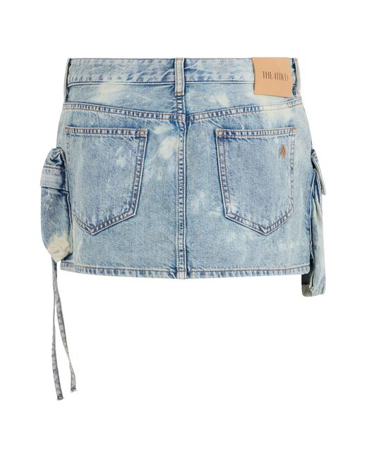 The Attico Blue Short Cargo Skirt