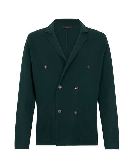 Slowear Green Double-Breasted Jacket for men