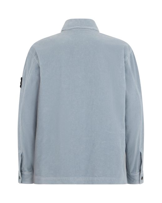 Stone Island Blue Shirt With Long Sleeves for men