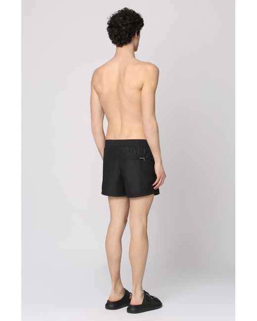 Shorts da mare in nylon di Dolce & Gabbana in Black da Uomo