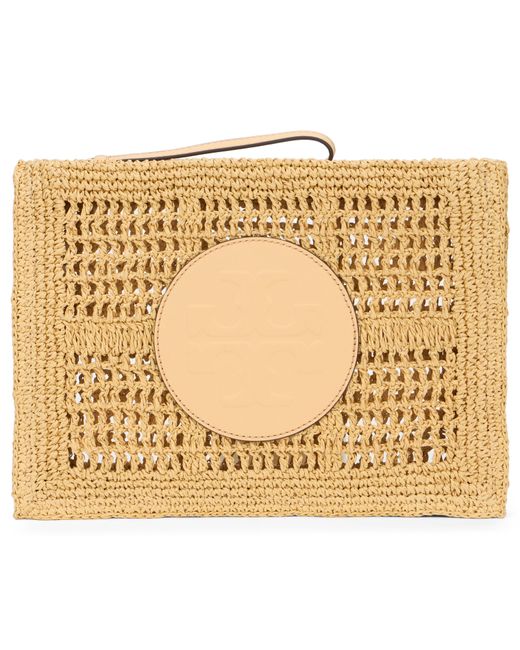 Tory Burch Natural Pouch Ella Crochet