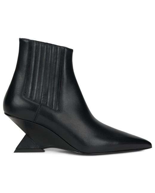 The Attico Black Ankle Boots With Heel