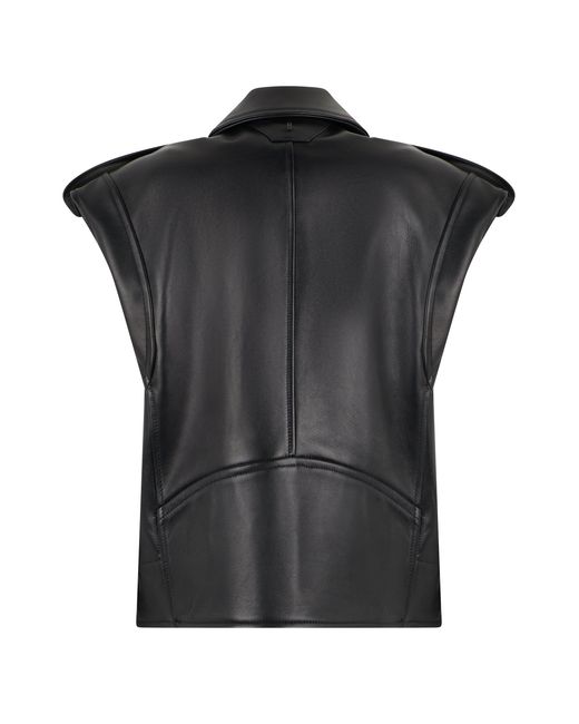 Salvatore Santoro Black Leather Vest