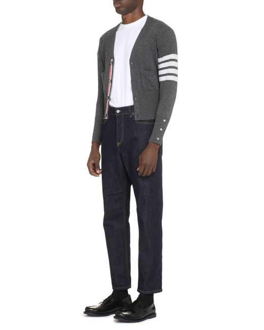 Thom Browne Black Cashmere Cardigan for men