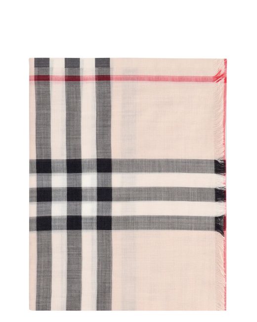 Burberry Pink Check Motif Scarf