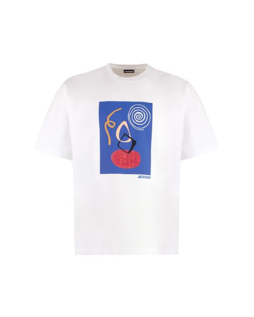 T-shirt girocollo Cuadro in cotone di Jacquemus in Blue da Uomo