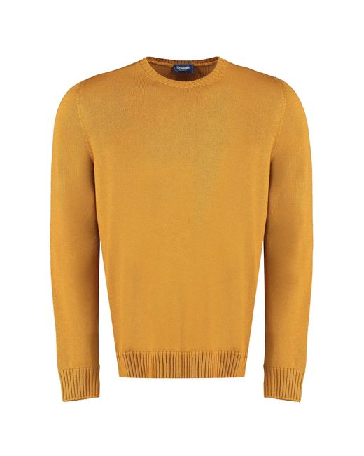 Drumohr Orange Wool Pullover for men