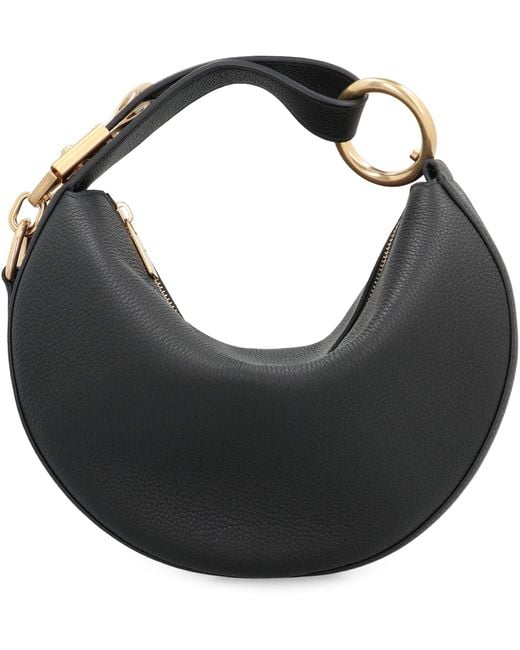 Burberry Black Knight Arc Mini Leather Shoulder Bag