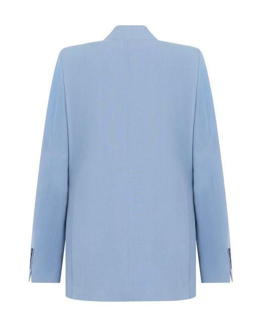Victoria Beckham Blue Blazer With Buttons