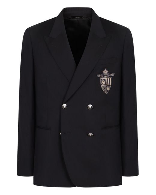 Fendi Black Double-Breasted Wool Jacket for men