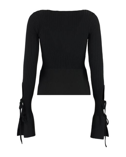 ANDREADAMO Black Long-Sleeve Top