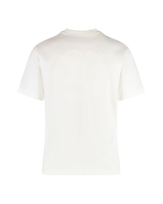 T-shirt girocollo in cotone di Burberry in White da Uomo