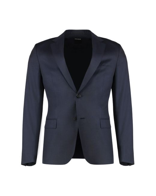 Completo a due pezzi in lana di Zegna in Blue da Uomo