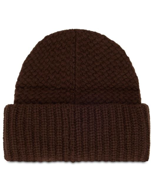 Pinko Brown Beanie With Embroidered Logo