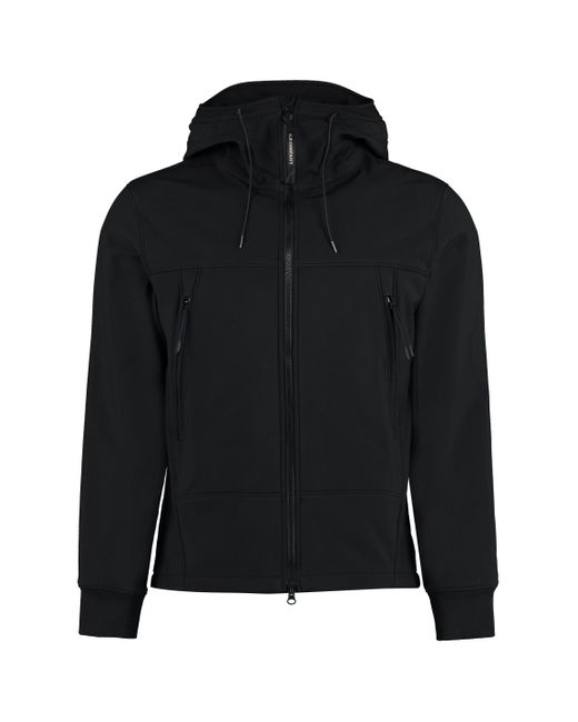 C P Company Black C.p. Shell-r Technical Fabric Hooded Jacket for men