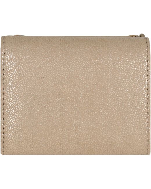 Stella McCartney Natural Tri-Fold Falabella Wallet