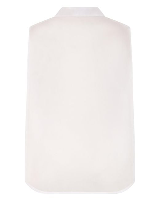 P.A.R.O.S.H. White Sleeveless Silk Shirt