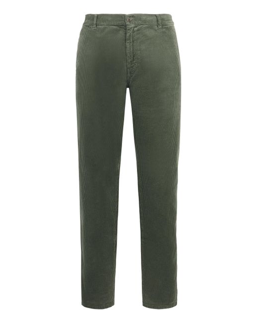 Aspesi Green Low-Top Corduroy Trousers for men