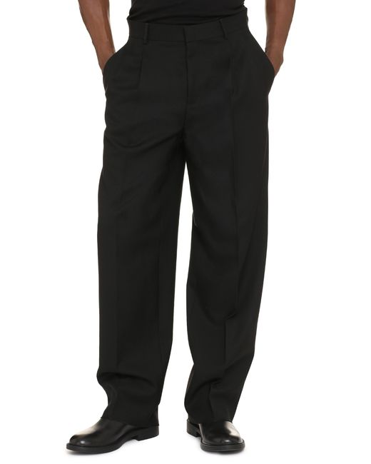 Versace Black Virgin Wool Trousers for men