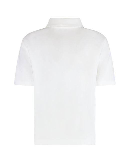 Vince White Crêpe Polo