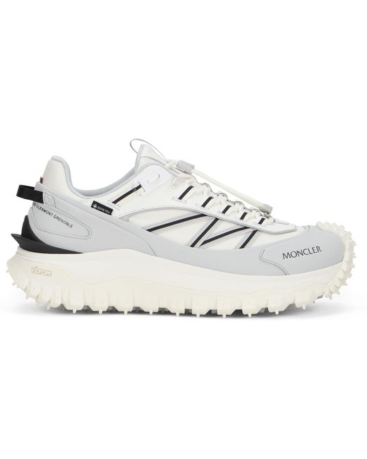 Moncler White Trailgrip Gtx Leather And Ripstop Sneakers for men