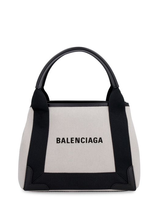 Balenciaga Black Cabas Xs Canvas Tote Bag