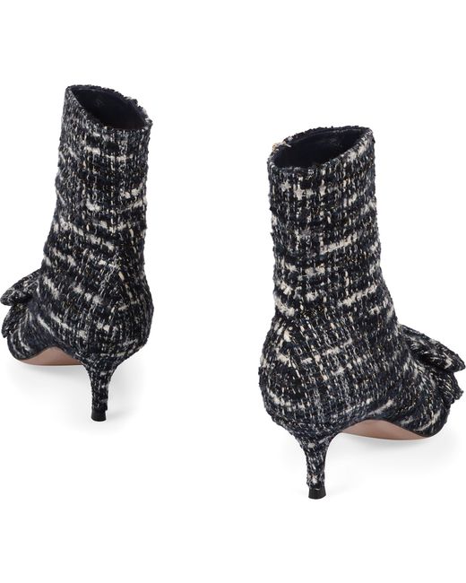 Gianvito Rossi Black Fabric Ankle Boots