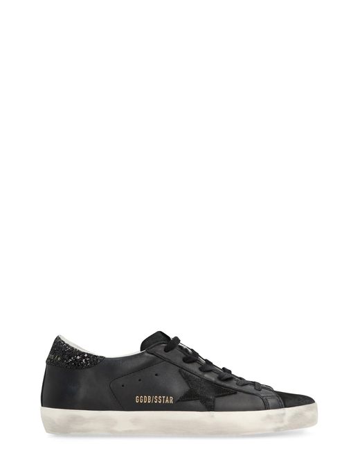 Golden Goose Deluxe Brand Black Leather Low-Top Sneakers