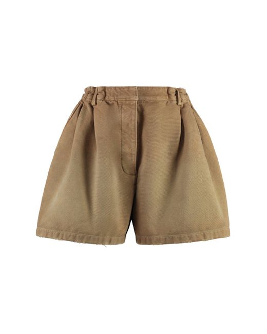 Shorts in cotone di Prada in Natural