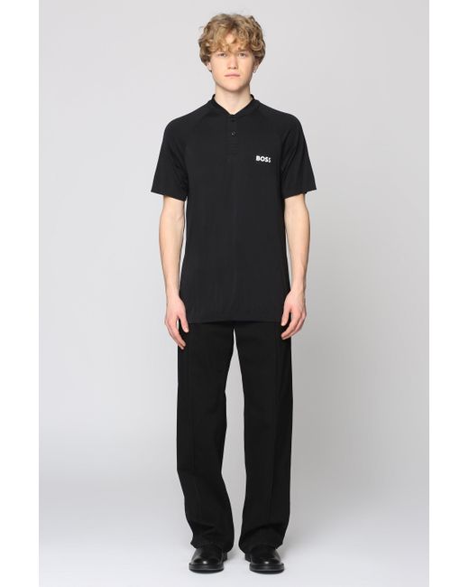X MATTEO BERRETTINI - Polo in tessuto tecnico di Boss in Black da Uomo