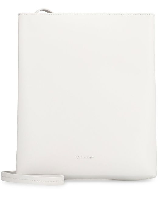 Calvin Klein White Leather Crossbody Bag