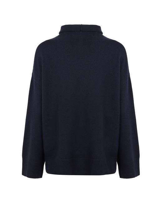 Aspesi Blue Cashmere Turtleneck Pullover