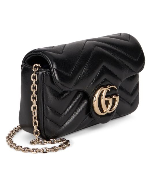 Gucci Black Gg Marmont Bag