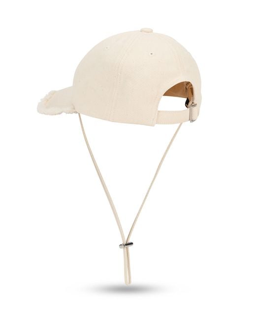 Jacquemus White Cap With Adjustable Strap