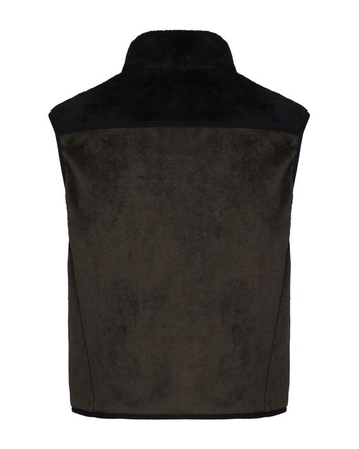 Moncler Black Padded Fleece Gilet for men