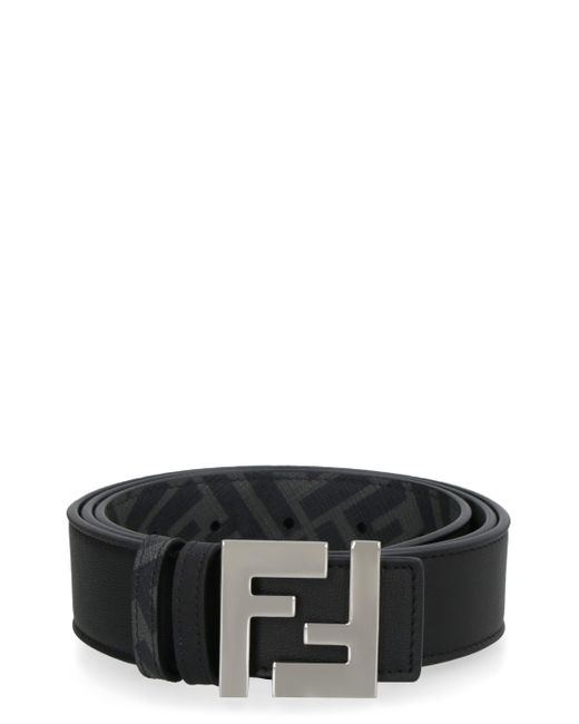 Fendi Black Reversible Leather Belt for men