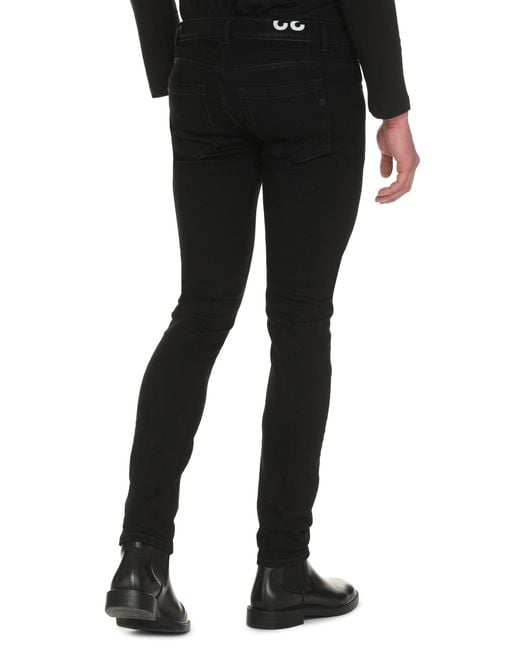 Dondup Black George Skinny Jeans for men