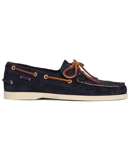 Sebago Blue Portland Leather Boat Shoes for men