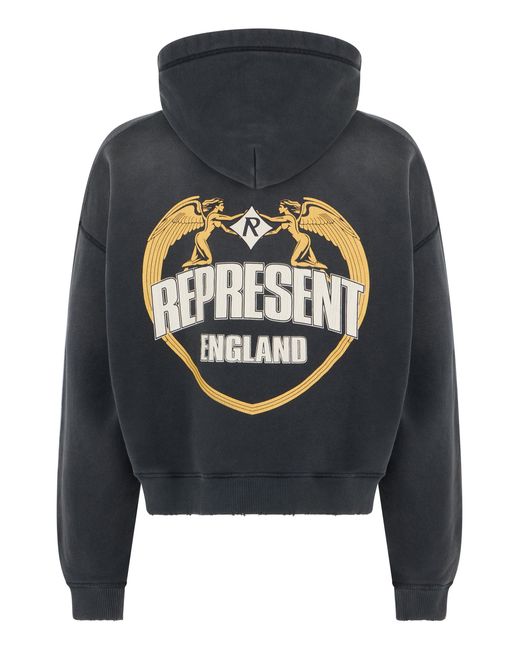 Represent Black Angel Border Hoodie for men