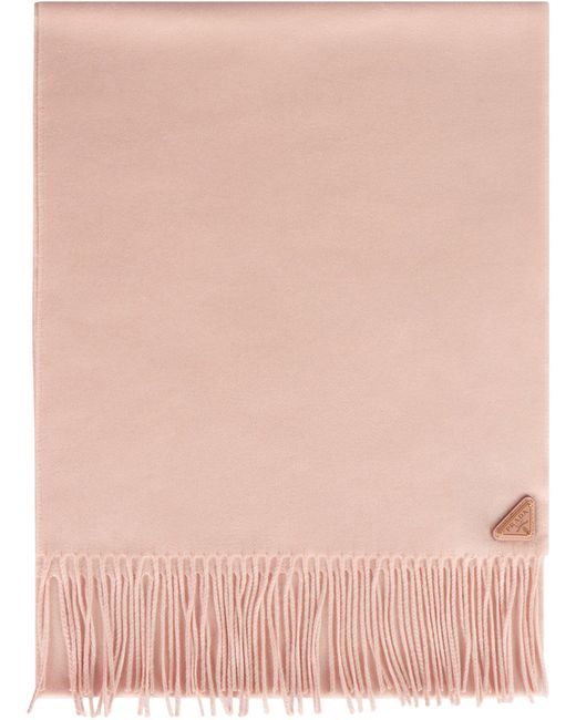 Sciarpa in seta e cashmere di Prada in Pink