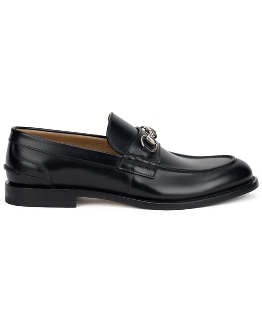 Gucci Black Leather Loafer With Clasp for men