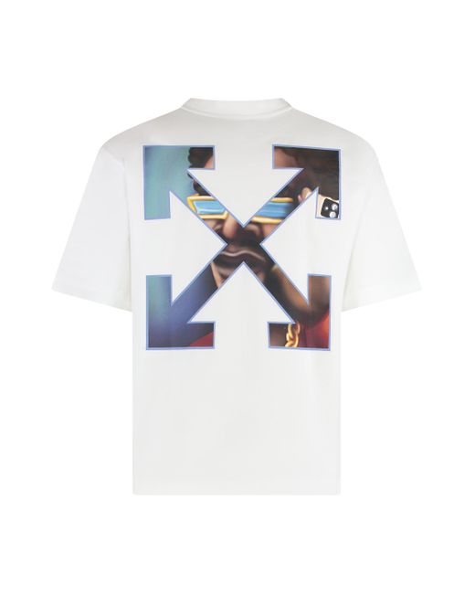 Off-White c/o Virgil Abloh Logo Cotton T-Shirt in White for