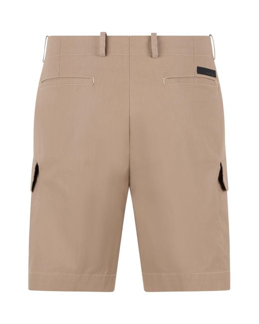Rrd Natural Cotton Elastic Cargo Bermuda for men