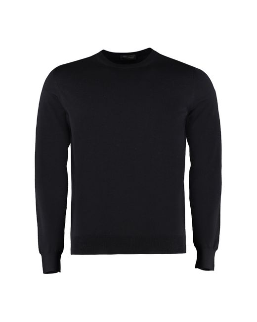 Drumohr Blue Wool Crew-neck Pullover for men