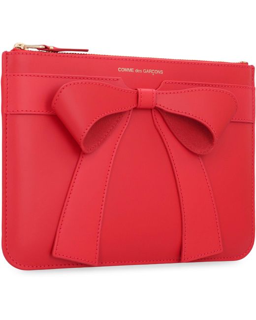 Comme des Garçons Red Leather Pouch