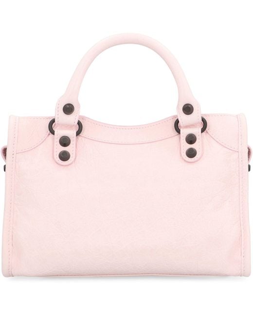 Balenciaga Pink Le City Mini Leather Bag