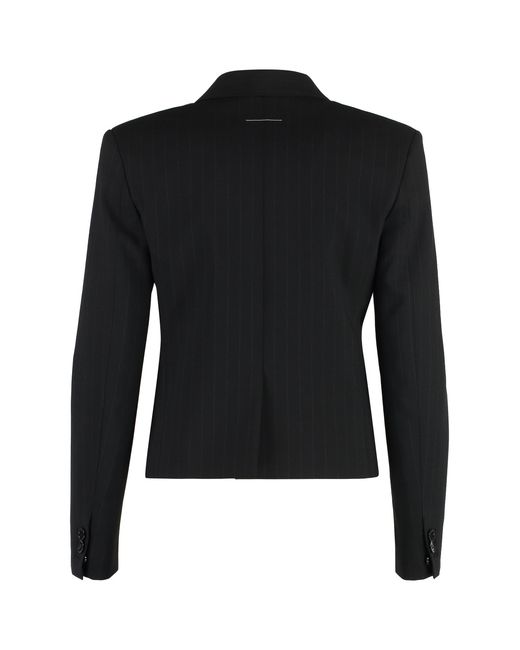MM6 by Maison Margiela Black Single-Breasted Two-Button Jacket