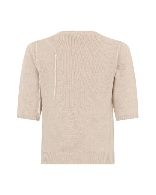 Fabiana Filippi White Short-Sleeve Virgin Wool & Silk Shirt